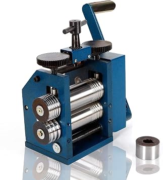 Jewelry Rolling Mill Machine - 3"75mmRoller Manual Combination Rolling Mill Machine Jewelry Press Tabletting Tool Jewelry DIY Tool - For Metal Sheet Wire Rolling - Gear Ratio 16 22KG