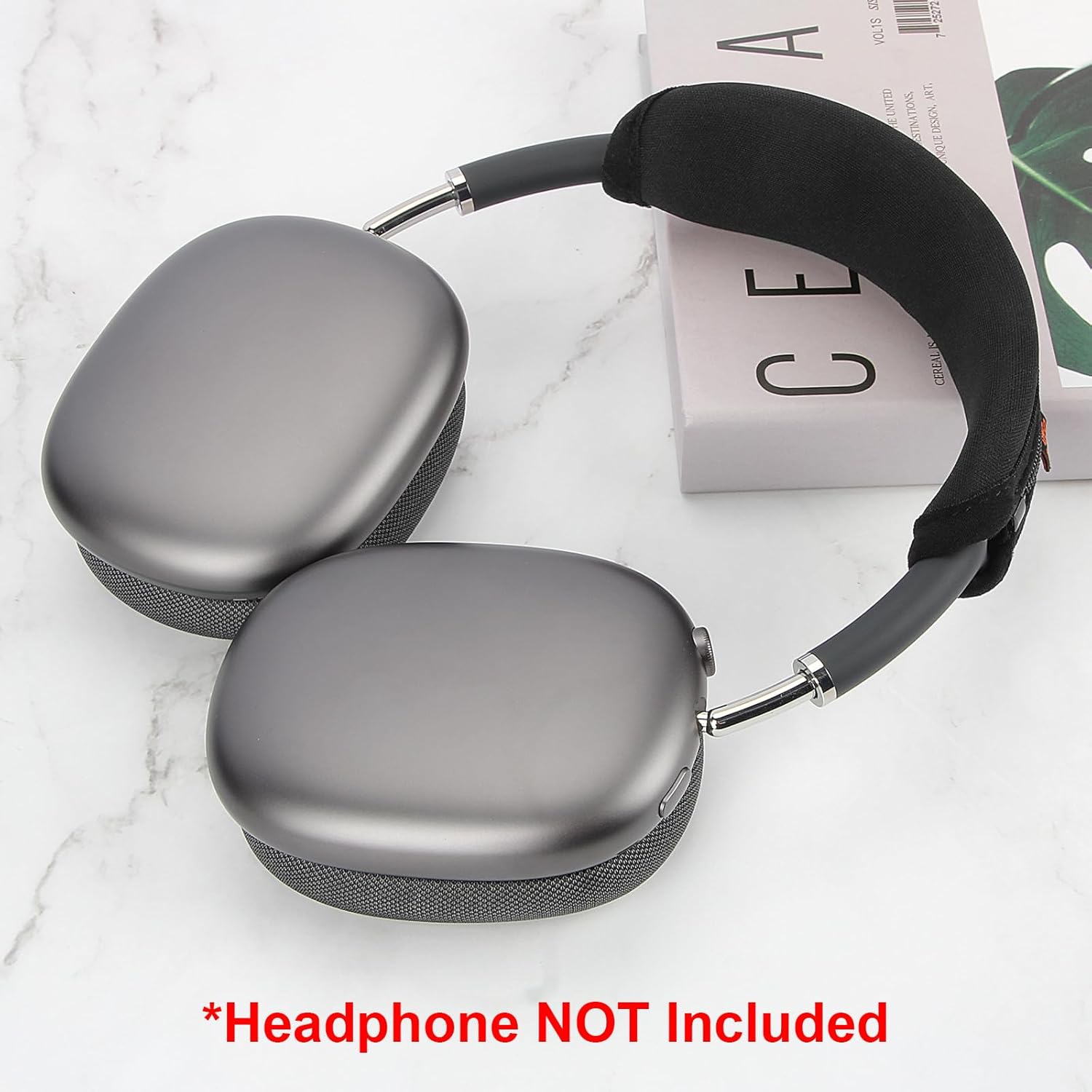 Desing Wish Headphone Cover for Apple AirPods Max, Soft Sports Fabric Replacement Headband Cushion Pad Cover Compatible with Apple AirPods Max Headphone Protector - Black - Image 7