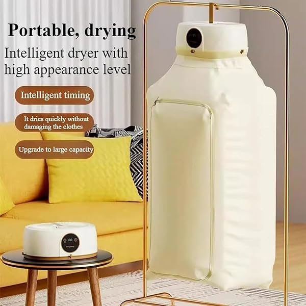 Máquina de Planchar Automática, Secadora de Ropa Portátil con Control Remoto, Calefacción Circulante y Función de Temporizador, Mini Secadora con Bomba de Calor Colgante Para Viajes, Hogar - 2