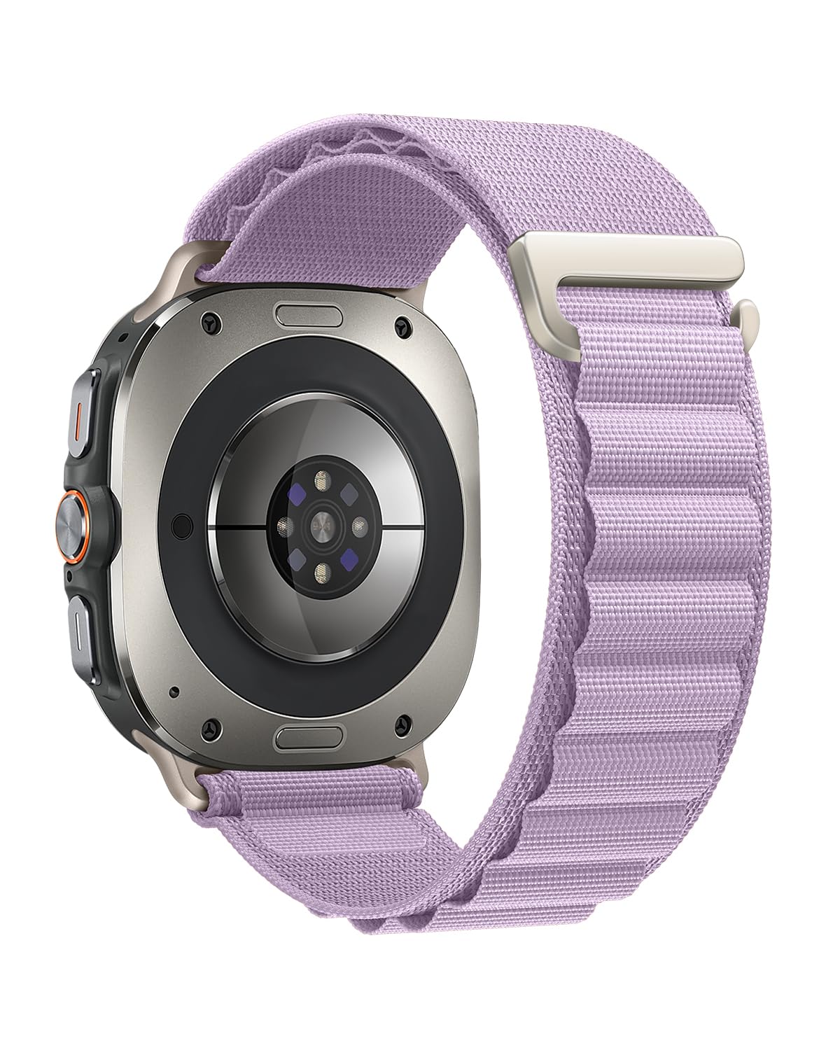 Photo 1 of ??Nylon Alpine Loop Band Compatible with Samsung Galaxy Watch Ultra 47mm,Soft Braided Elastic Sport Strap for Samsung Watch 7 Ultra Men (Purple)