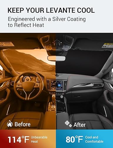 Vista 962 de Proadsy Parasol para parabrisas para BMW X1 F48 2016-2022 de 4 capas plegable, protector de parasol frontal que bloquea los rayos UV y mantiene