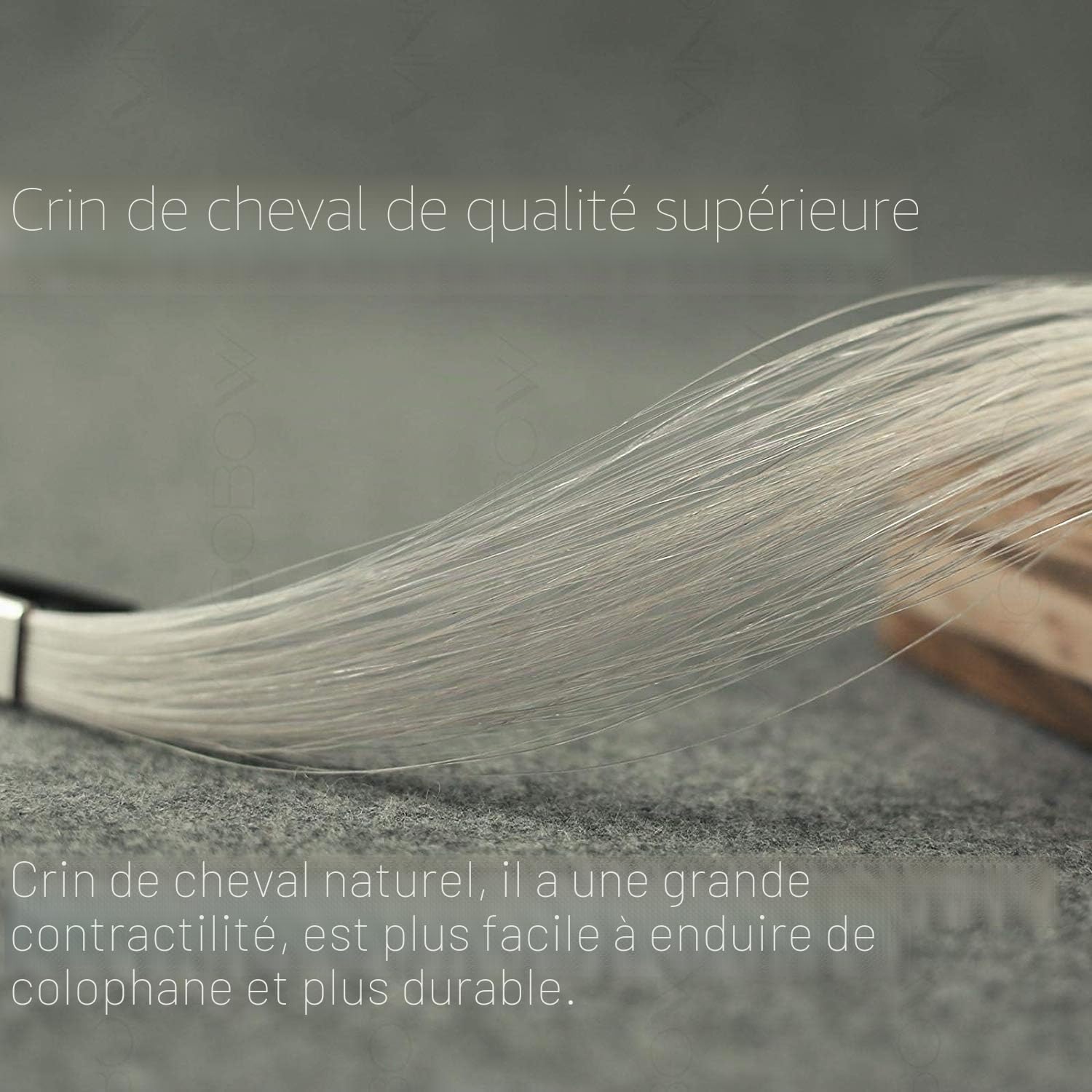 Archet hybride en fibre de carbone pour violon 4/4 VINGOBOW 127 V en forme de fleur de lys et grenouille 4/4 entièrement raide en crin de cheval naturel pour joueur professionnel