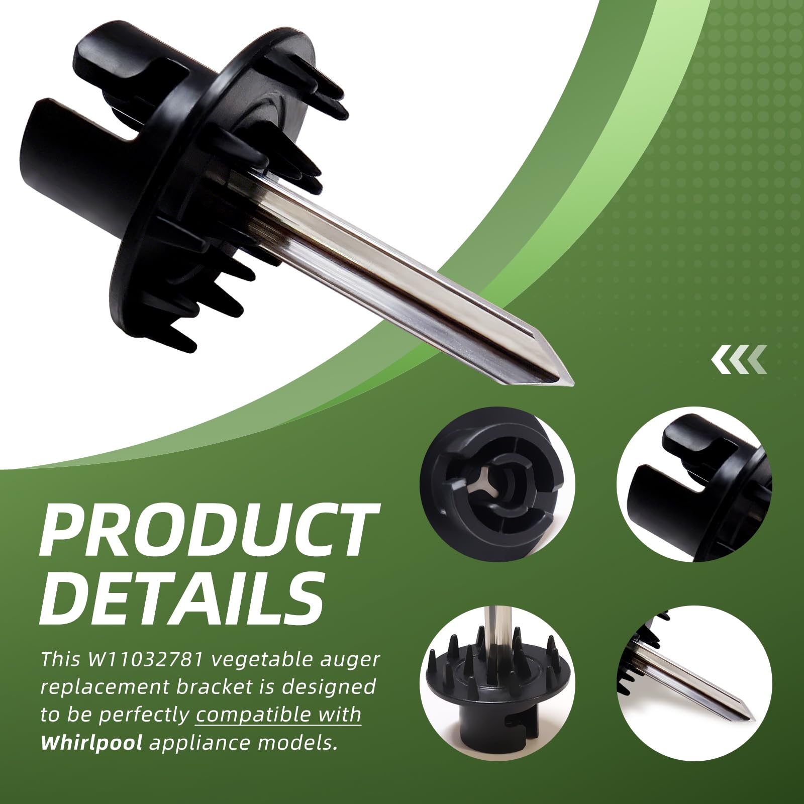 W11032781 Halter Spiralschneider Ständer Mixer Obst Gemüse Aufsatz passend für Whirlpool Küchenhelfer Ersatzteile W10801017 (2 Stück)