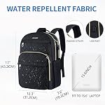 KROSER Laptop Backpack 15.6 Inch Stylish Daypack with USB Charging Port, Water-repellent Nylon Backpack Backpack for Travel/Business/Women/Black