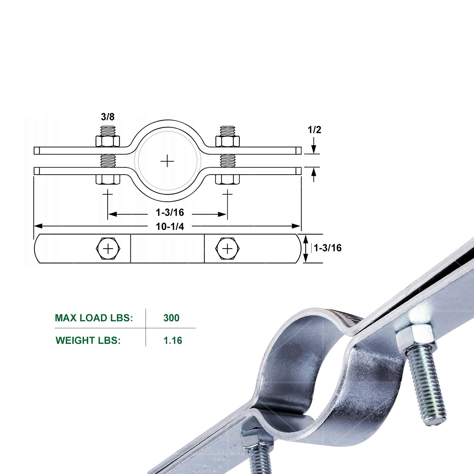 Highcraft - Soporte vertical para montaje en pared (10 unidades, cobre, IPS, CPVC, PVC, PVC)