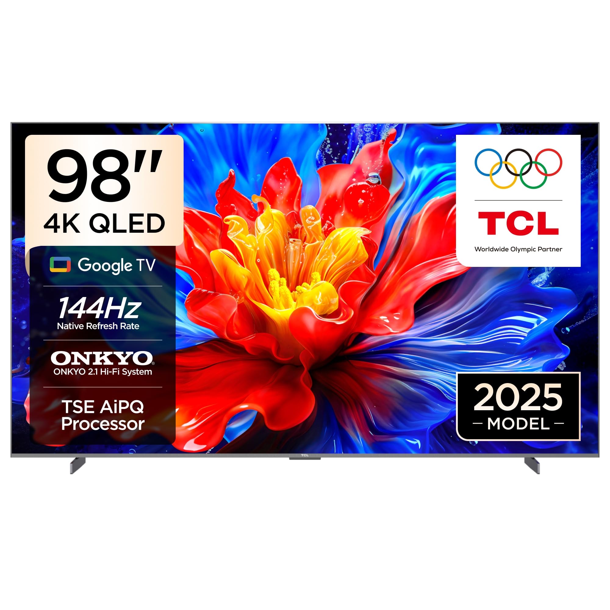 TCL 98P8K Television 98 Inch Smart TV 4K QLED Colorful Quantum