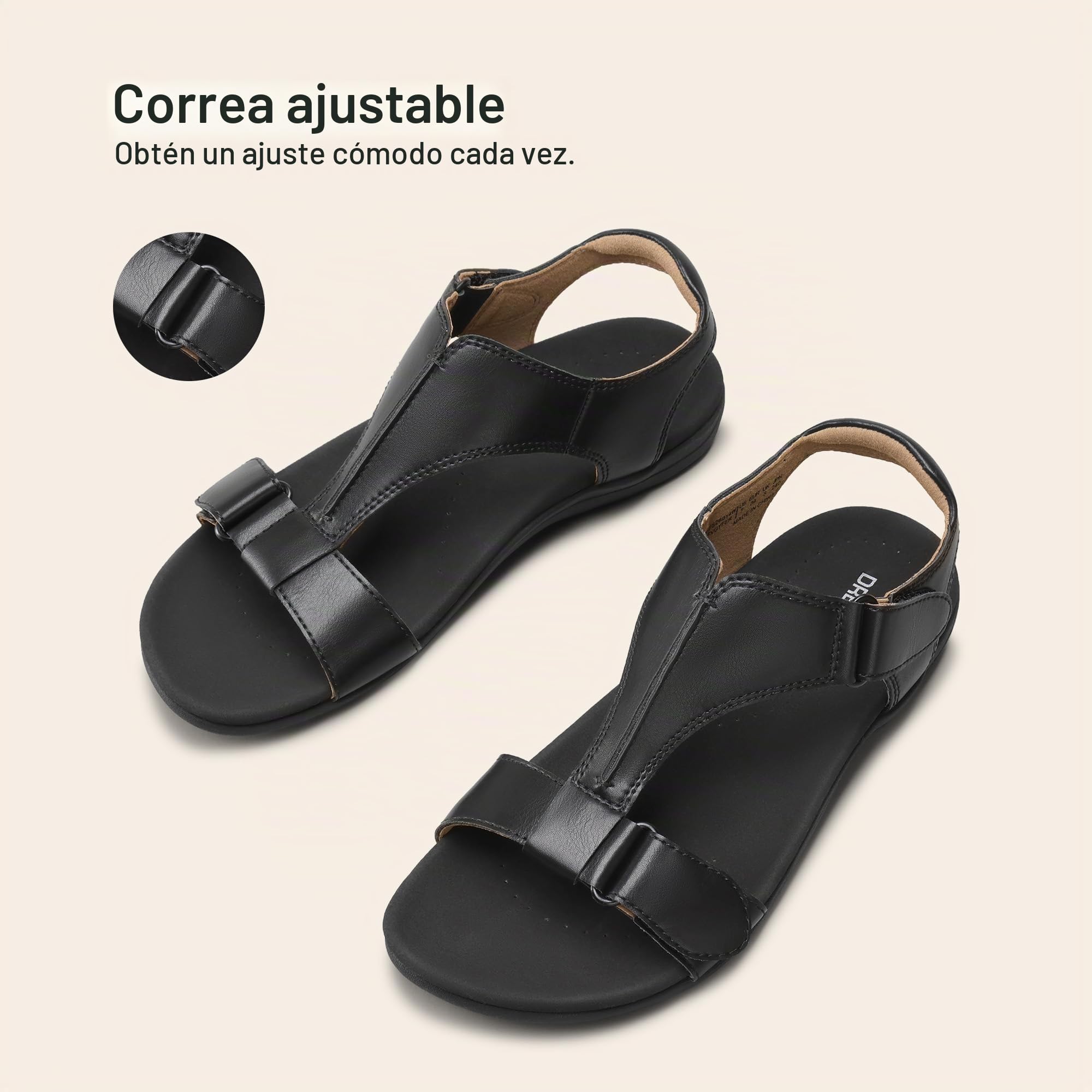 DREAM PAIRS Sandalias Ortopédicas Mujer