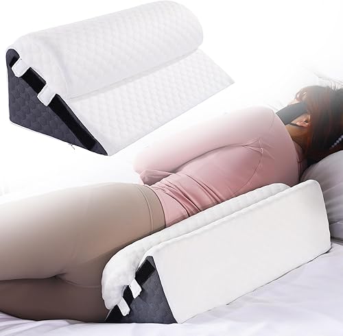 HOMBYS Almohada de cuña lateral ajustable para dormir, almohada de cuña de posicionamiento de espuma para dormir de lado, adecuada para