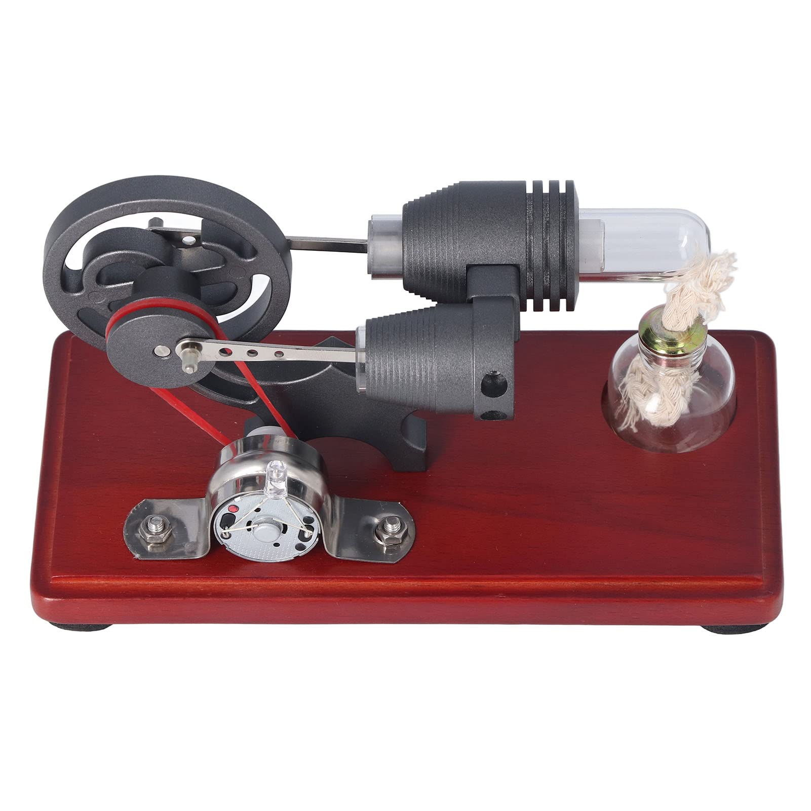 Qcwwy Modelo de Adorno de Generador de Motor Moderno, Gris, Base Antideslizante, Salida de 3 a 5 V, Modelo Físico, para Enseñanza de Física en el Aula, Demostraciones de Ciencias
