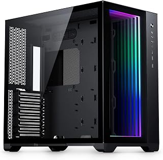 MagniumGear (MG-NE620QI_DBK02) NEO Qube 2 IM, Dual Chamber ATX Mid-Tower, Digital-RGB Infinity Mirror Front Panel, Front I/O USB Type C, Tempered Glass Panels, Black