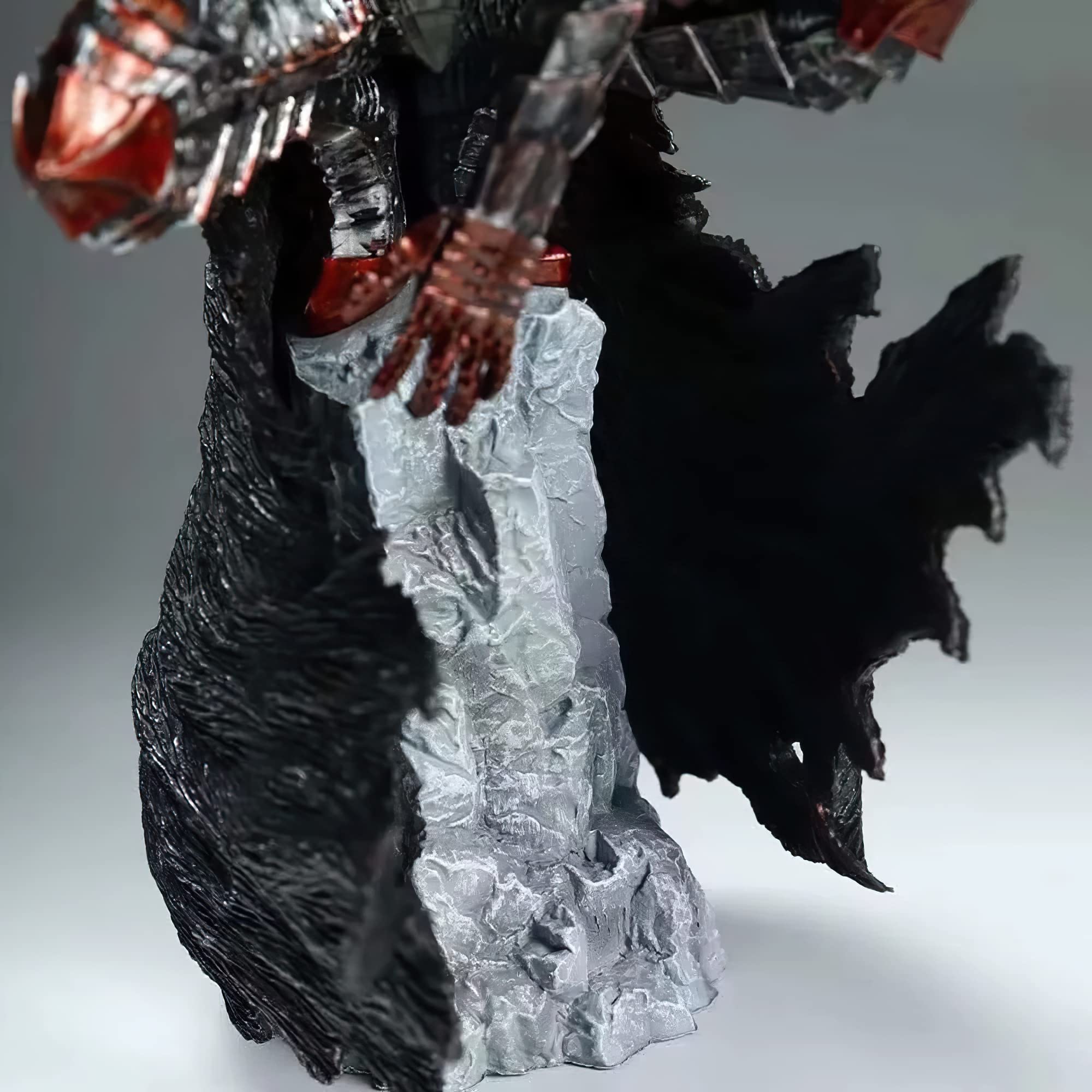 Anime Guts Figure Version Battle Figurine d'action endommagée en PVC Noir Swordsman Guts Change Face Model Statue Toy Office Collections Décorations Cadeau