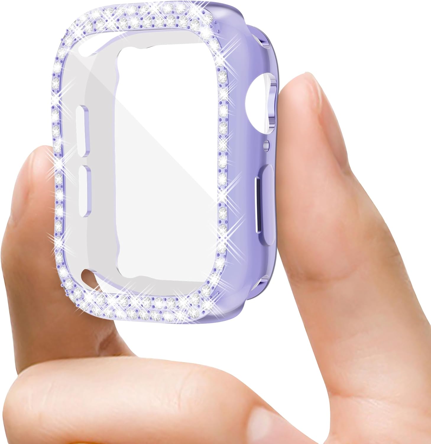 [12Pack] RICHONE Bling Case for Apple Watch Series 11/10 42mm Rhinestone Screen Protector, Soft TPU Protective Face Covers for iWatch 10 Bumper Sparkly Accessories for Women(42MM,12 Vibrant Colors)