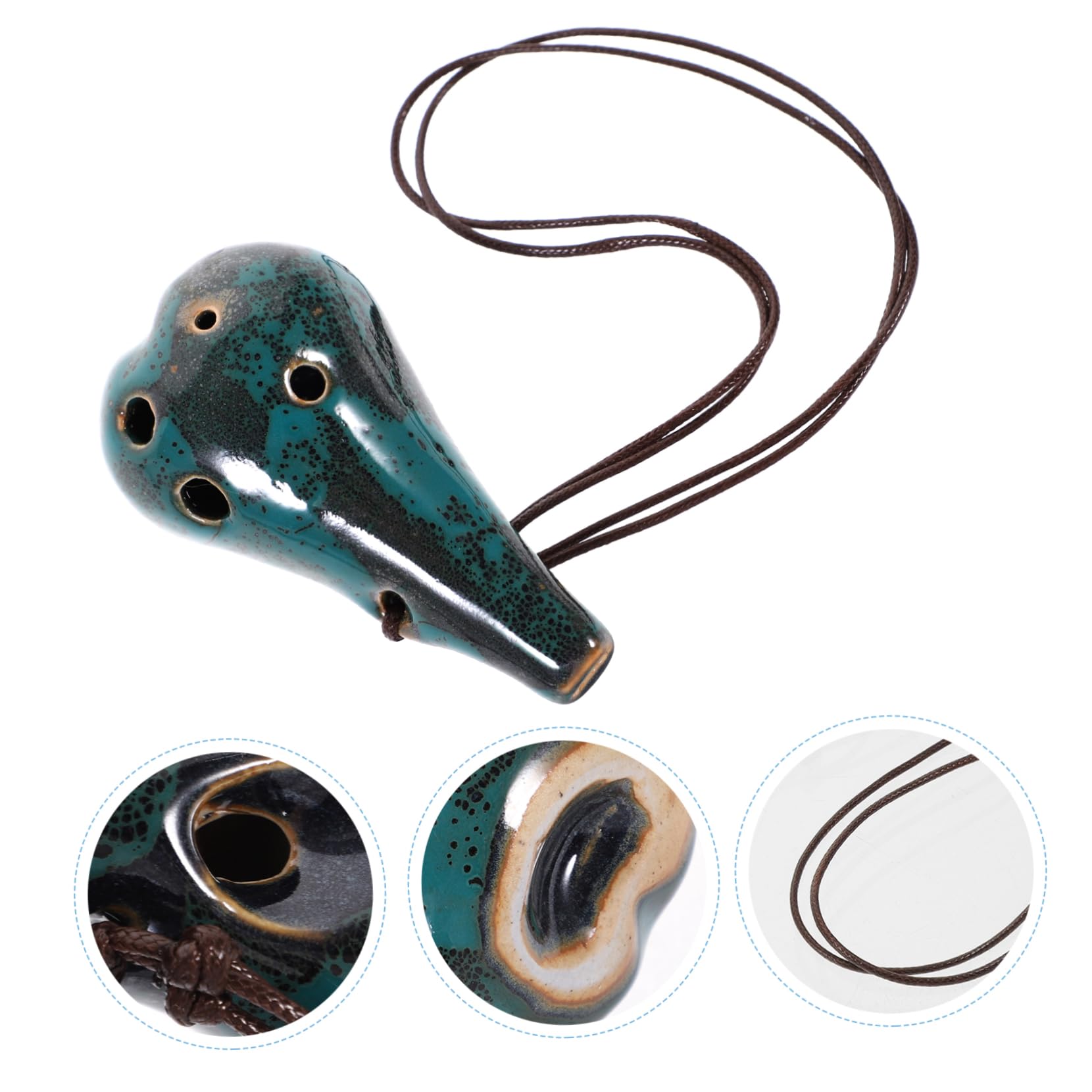 LIFKOME Ocarina for Beginners Portable Wind Instrument for Unique Ceramic Design for Music Practice and Learning