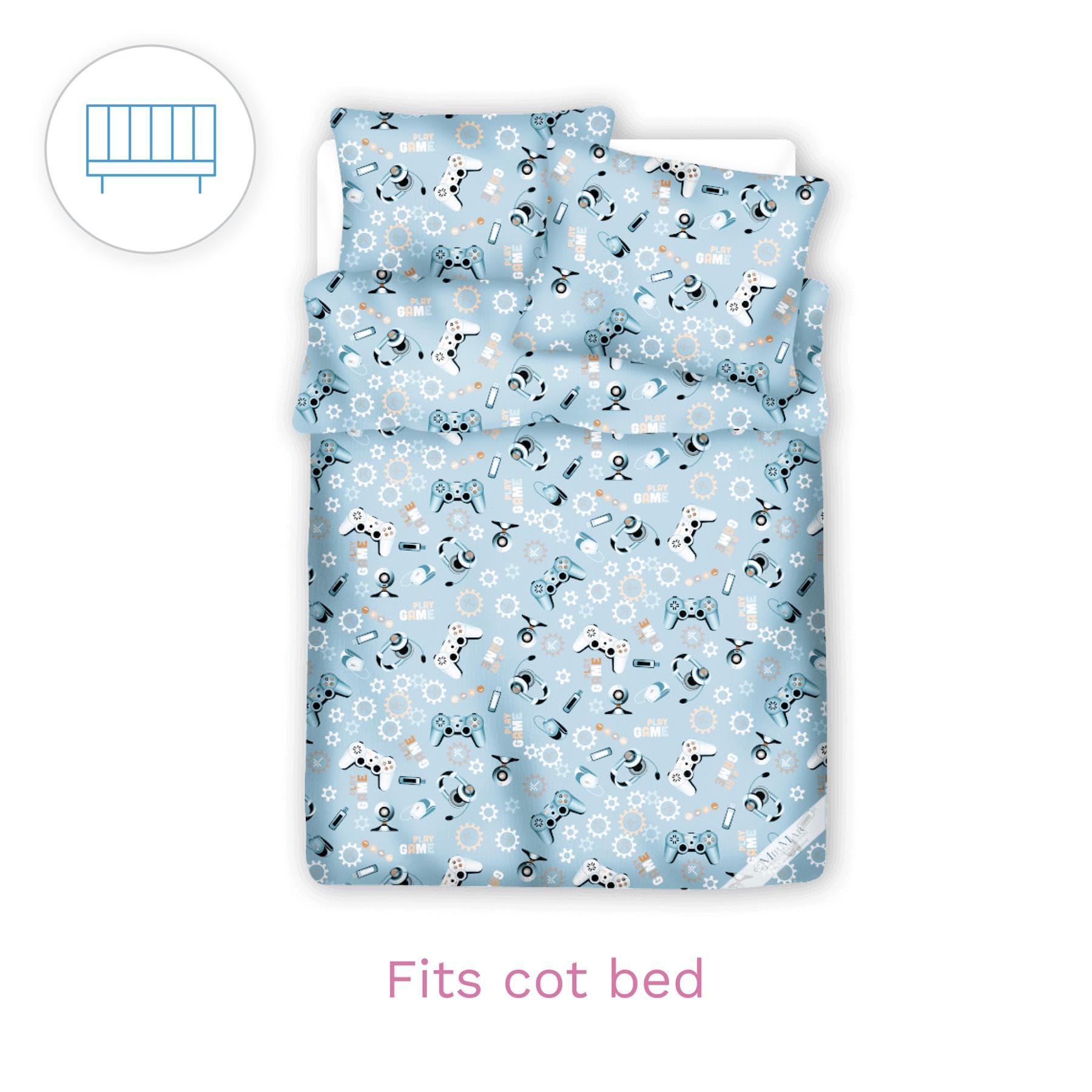 Baby Comfort 4 Piece Toddler Kids Cot Bed Set 120x90 cm Duvet Pillow Duvet Cover Pillowcase 12M+ (It's a Boy) — view 50