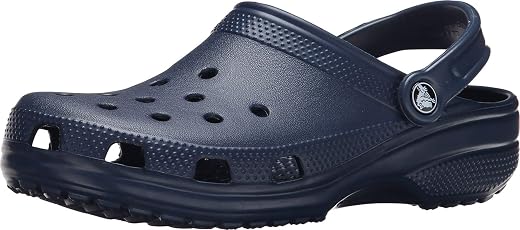 crocs Men's Classic Navy Rubber Clogs and Mules - M5/W7 [Apparel]_10001-410-M5W7