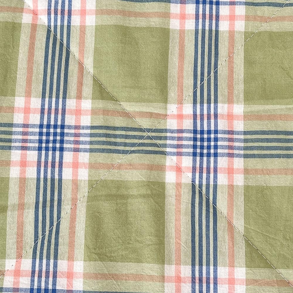 Cuadros Colcha Boutí Cubrecama de Dos Caras Suave Ligero y Transpirable,100% Algodón, Cama Multiusos para Primavera y Verano, Colchas para Cama 90 120 150 180 (Azul Verde,200x230cm)