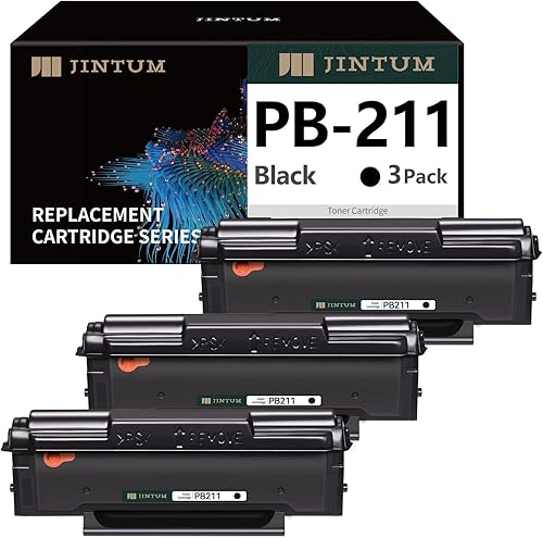 JINTUM PB-211 - Cartucho de tóner compatible con Pantum PB-211 PB-211EV para impresora P2502W M6552NW M6600NW P2500W M6602NW M6550NW (paquete de 4)