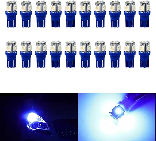 Miniatura 5 de Xspeedonline 20 bombillas LED azules T10 194 168 2825 para instrumentos de coche, medidor de instrumentos de coche, luz de tablero