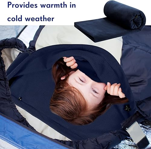 Miniatura 4 de Mixweer 3 piezas de forro polar para saco de dormir para adultos, clima cálido o frío, 75 pulgadas, añade 12 grados Fahrenheit más calor, forro de