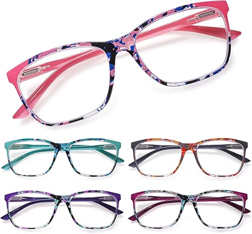 Miniatura 11 de SIGVAN Lentes de lectura para mujer, con bloqueo de luz azul, bisagra de resorte, diseño de moda, lentes con estampado para mujer