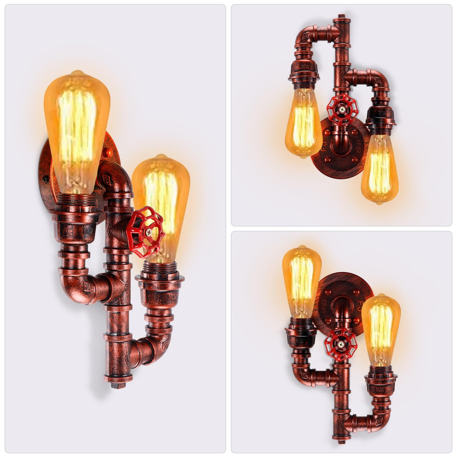 KAWELL Kreative Vintage Kerze Wandleuchte Industrielle Retro Wandlampe