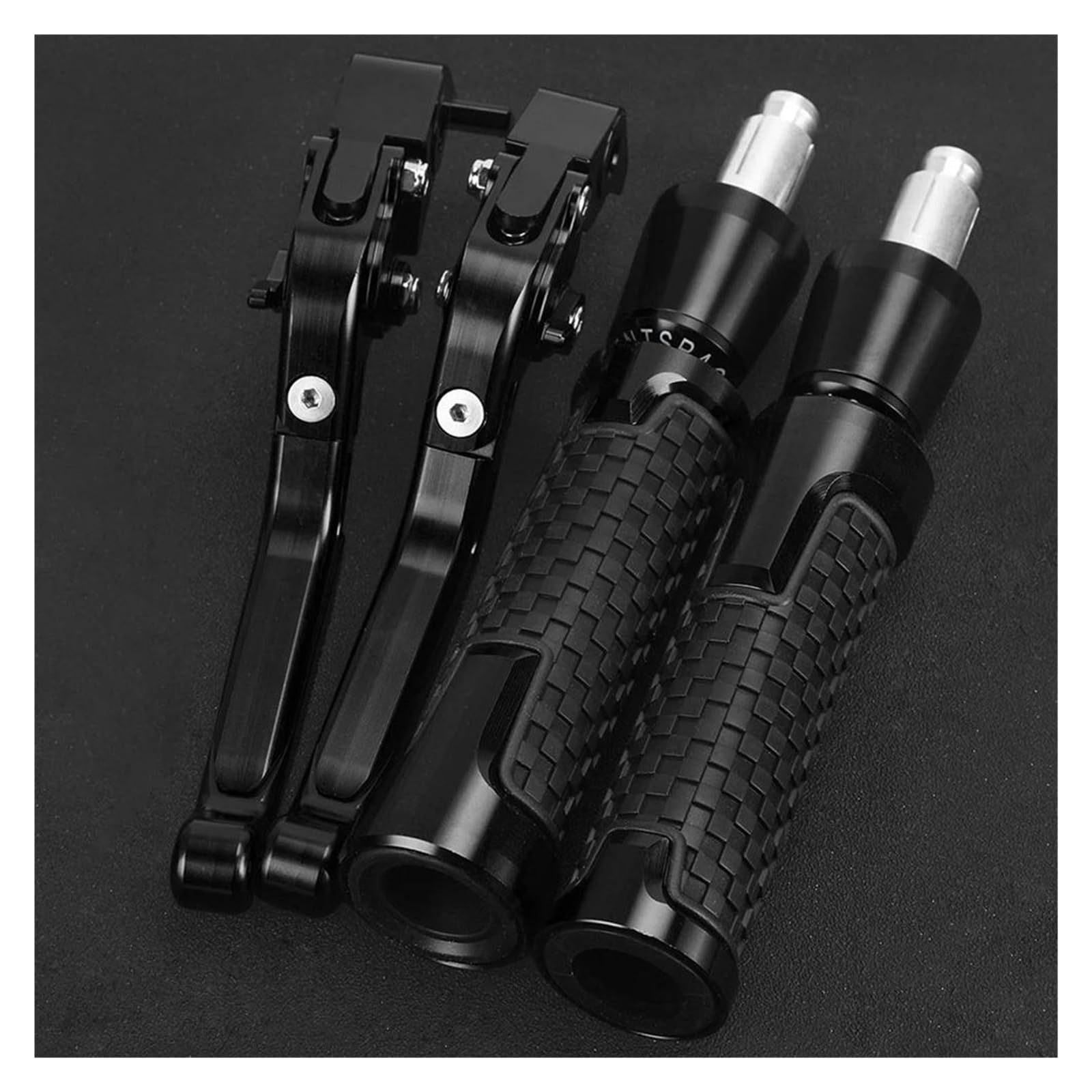 Wajuhjk Zwart Motorcycle Accessories Brake Clutch Levers Handle Handlebar Grip Ends For Vtr1000f Firestorm 1998-2007 2006 2005(Zwart)