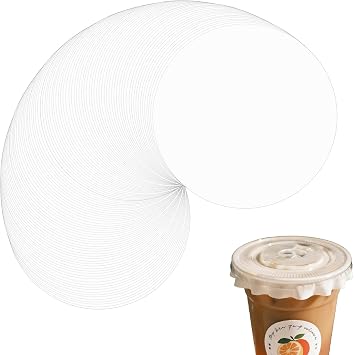 200 Pcs Leak Proof Cap Lid Liners Round Sealing Paper Pad Cup Drink Covers