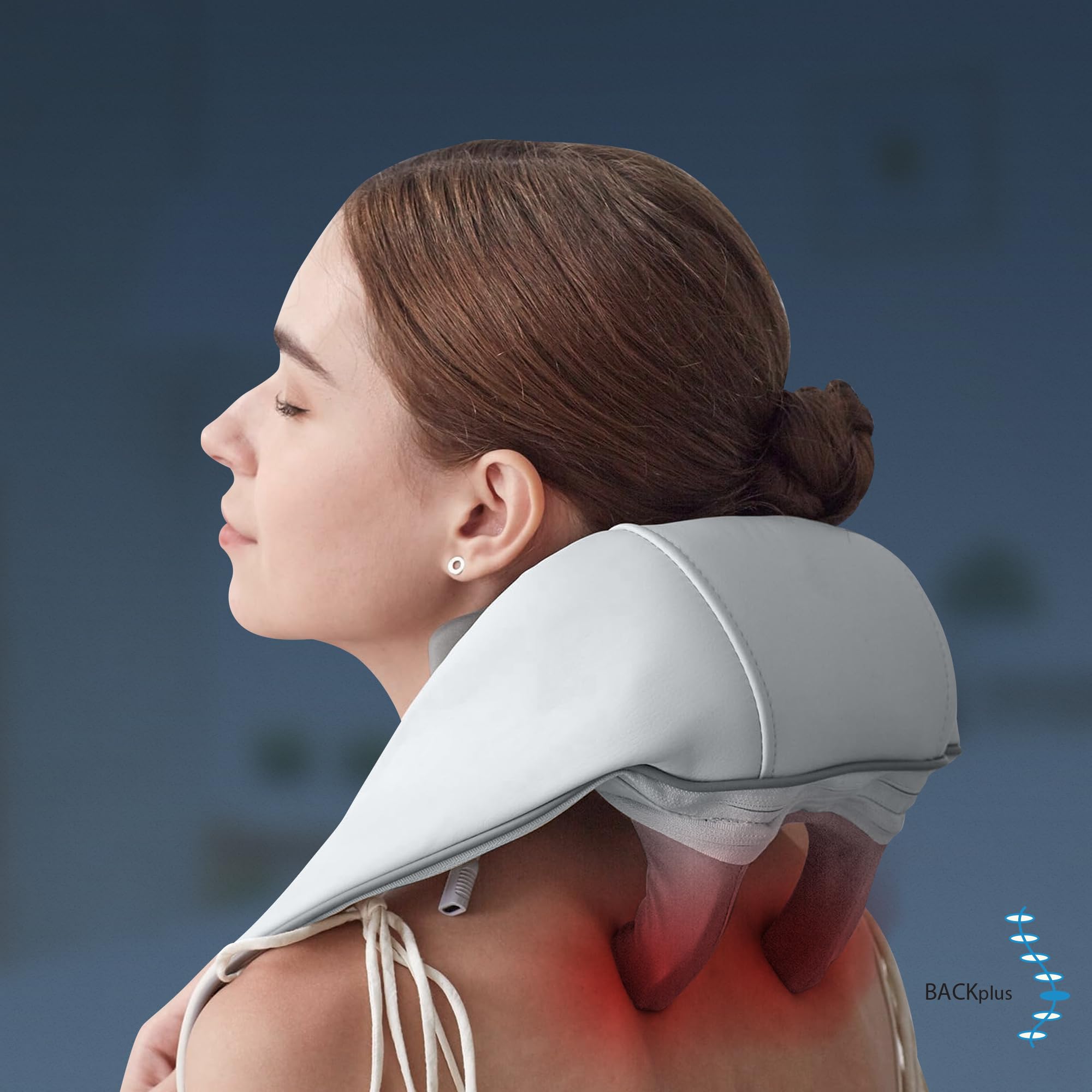 Platinum Masseur de cou sans fil – Enveloppe d'épaule shiatsu avec chaleur