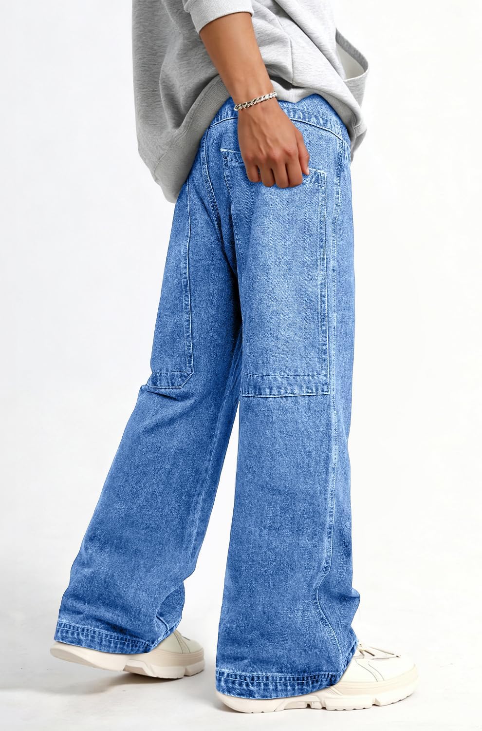 GINGTTO Mens Baggy Jeans Y2k Loose Fit Denim Pants for Men Wide Leg Streetwear - Image 5