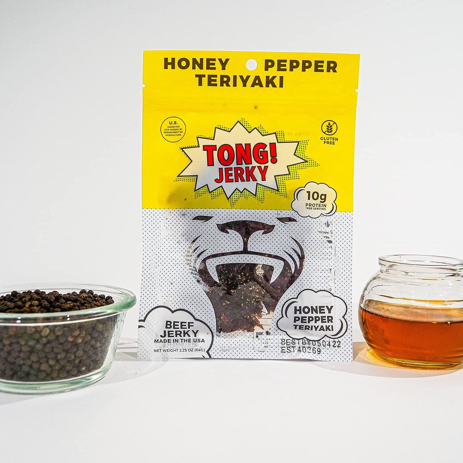 Beef Jerky Variety 12 Pack - Sweet, Salty, and Spicy Classic Snacks - Low Sugar, Gluten-Free, No Nitrates, High Protein Jerky - Made with All-Natural Beef by Tong Jerky - 2.25 Oz Bags each