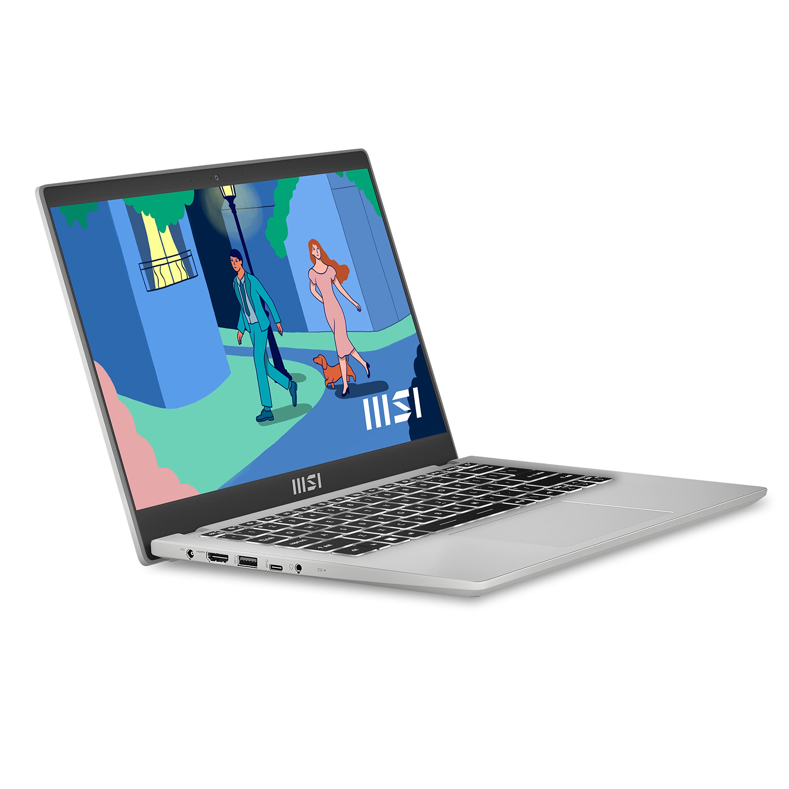 MSI Modern 14 C12M-073IT, Notebook 14" Full-HD 60Hz, Intel I7-1255U, Intel Iris Xe, 16GB RAM DDR4, 512GB SSD M.2 PCIe 3, WiFi 6, Win 11 Home [Layout e Garanzia ITA]