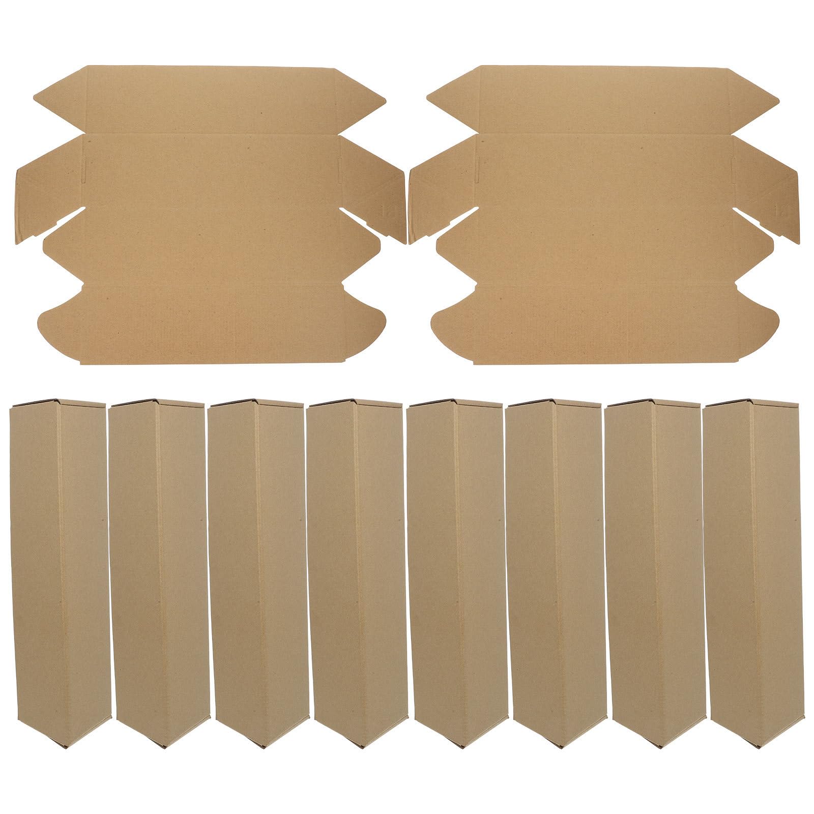 Tubes d'expédition Triangulaires en Papier Kraft Lot de 10 pour Transport et Stockage de Dessins et Affiches