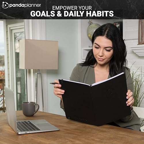 Miniatura 8 de Panda Planner Agenda semanal semanal para productividad y felicidad agenda de 1 año 85 x 11 pulgadas tapa blanda diseño semanal calendario diario