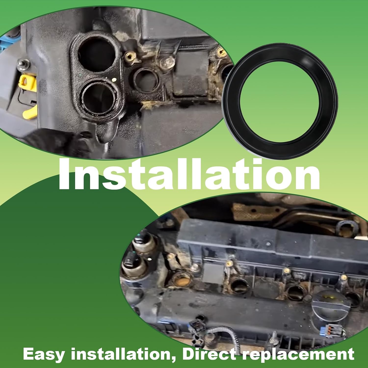 2PCS Valve Cover Spark Plug Tube Seal Gasket Compatible with Ford Edge C-Max Escape F-150 Flex Focus Fusion GT Mustang Taurus Taurus X Transit Lincoln Mark LT MKC MKS Replace# BR3Z-6C535-B