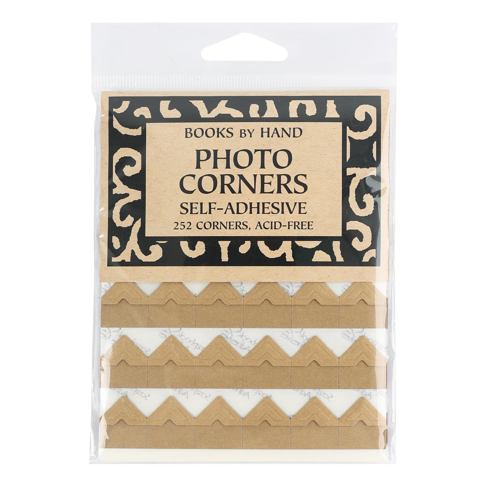 Esquineras adhesivas kraft Lineco de 0.5 pulgadas para montaje de fotos