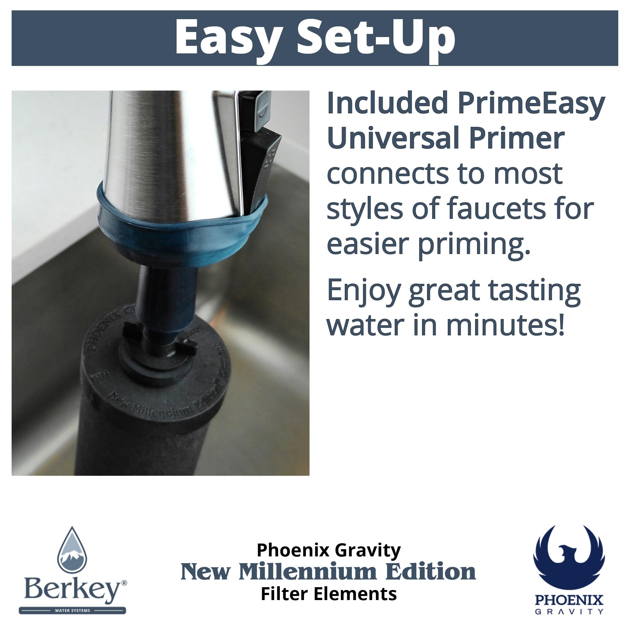 Berkey Phoenix Gravity Millennium Edition Filterelemente (2er-Set) – NMCL empfohlener Ersatz anstelle von schwarzen Berkey Elementen BB9-2