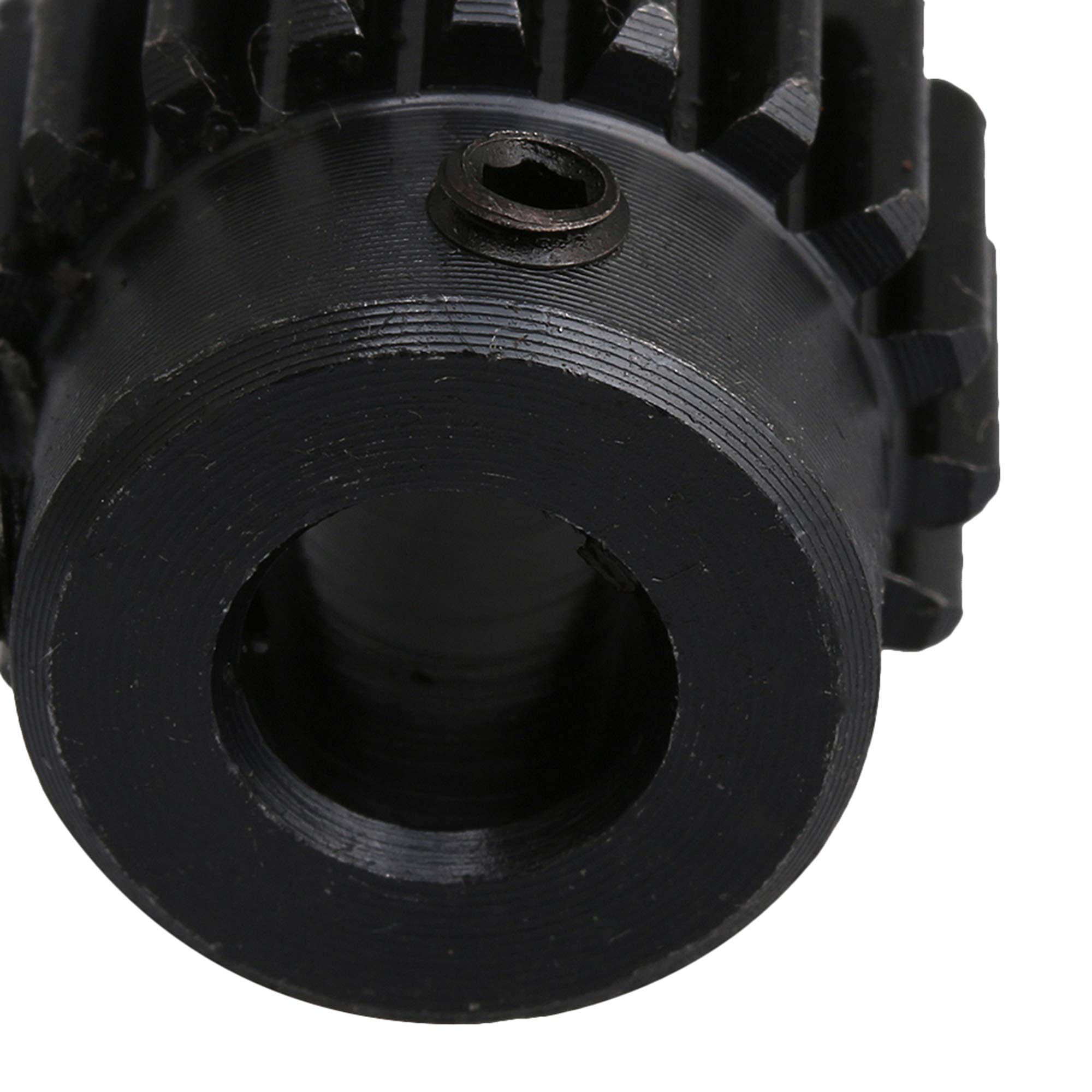 Yibuy 2 x Modulo 1 Nero 8 mm Foro 20 Denti Motore Acciaio Ruota Ingranaggio 45 Acciaio