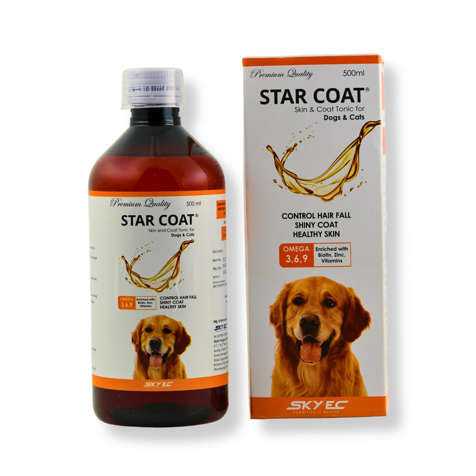 Star Coat Skin & Coat Supplement for Dogs & Cats – Omega 3, 6, 9 & Vitamin Blend – Supports Healthy Skin & Shiny Fur – 500ml Liquid Tonic-image-30