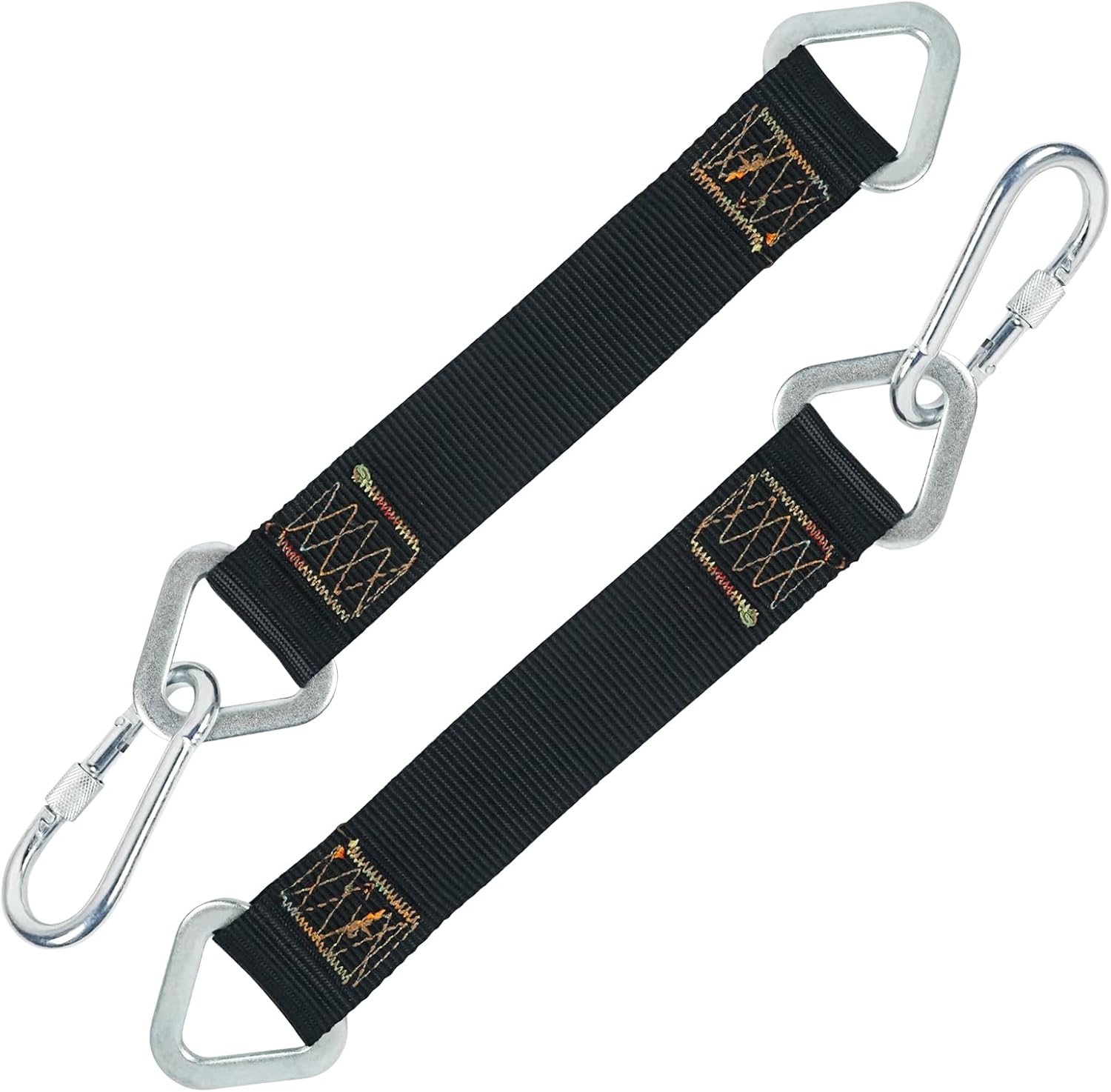 Aoneky 9.84inch 2-Pack Hammock Tree Straps, Heavy Duty Hanging Kit, Swing, Hammock Suspension Straps (Black)