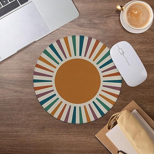 Alfombrilla de mouse bohemia, alfombrilla de mouse retro de los años 70 para escritorio, hogar, oficina, dormitorio, computadoras, accesorios de