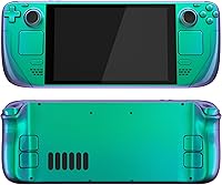 Vista 4 de eXtremeRate Juego completo de carcasa de bricolaje con botones para Steam Deck LCD, placa frontal personalizada de repuesto para Steam Deck LCD