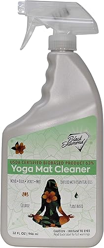 Black Diamond Stoneworks Limpiador en aerosol para esterilla de yoga aceites esenciales certificados por USDA BIOBASED seguro para todo tipo de