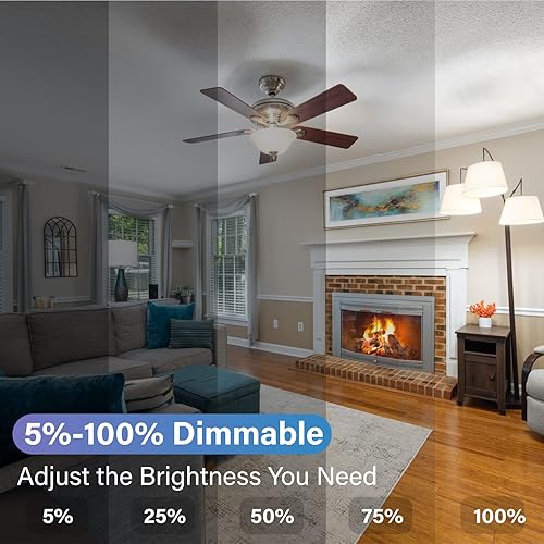 Miniatura 4 de Paquete de 2 kits de actualización de motor de luz LED de 36 W, 6.69 pulgadas, 3200 lúmenes, 3CCT, 3000 K/4000 K/5000 K, kit de luz de ventilador de