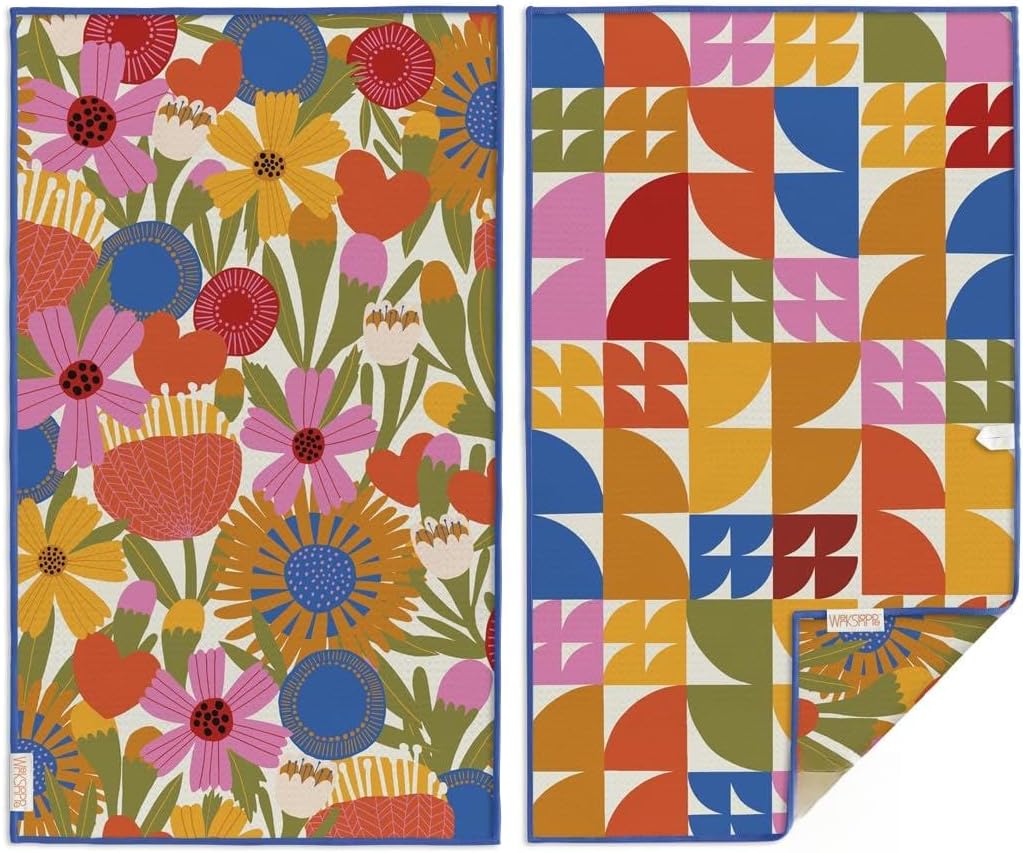 WerkShoppe Jolies Fleurs Microfiber Kitchen Towel
