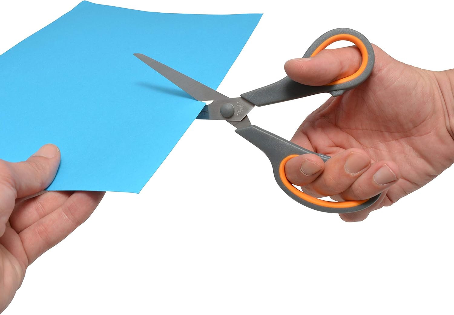 Straight Stainl Steel Soft Handle Scissors, Assorted Colors