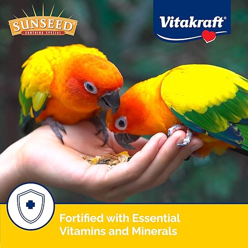 Miniatura 5 de Sunseed Vita Prima Conure Food – Nutrient-Rich Blend with Fruits, Vegetables & Seeds Supports Healthy Feathers, Eyes & Active Energy – 3 lb Bag
