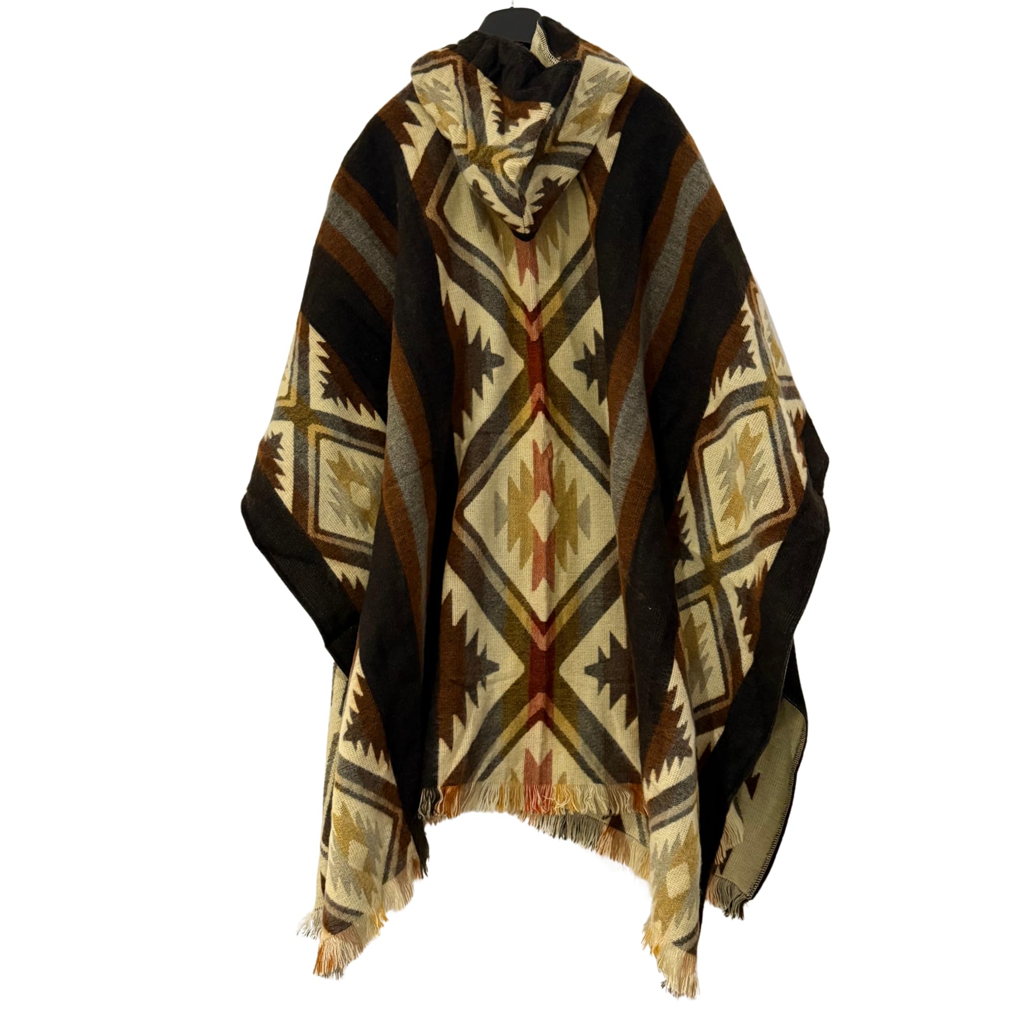 Gamboa Premium Poncho Uomo Alpaca Cappotto Giacca Leggero Poncho Coperta Autunno Inverno Prodotto nell'Ecuador