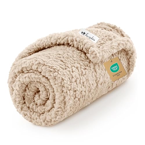 Luciphia Premium Fleece Dog Puppy Blanket Soft Pet Sherpa Calming
