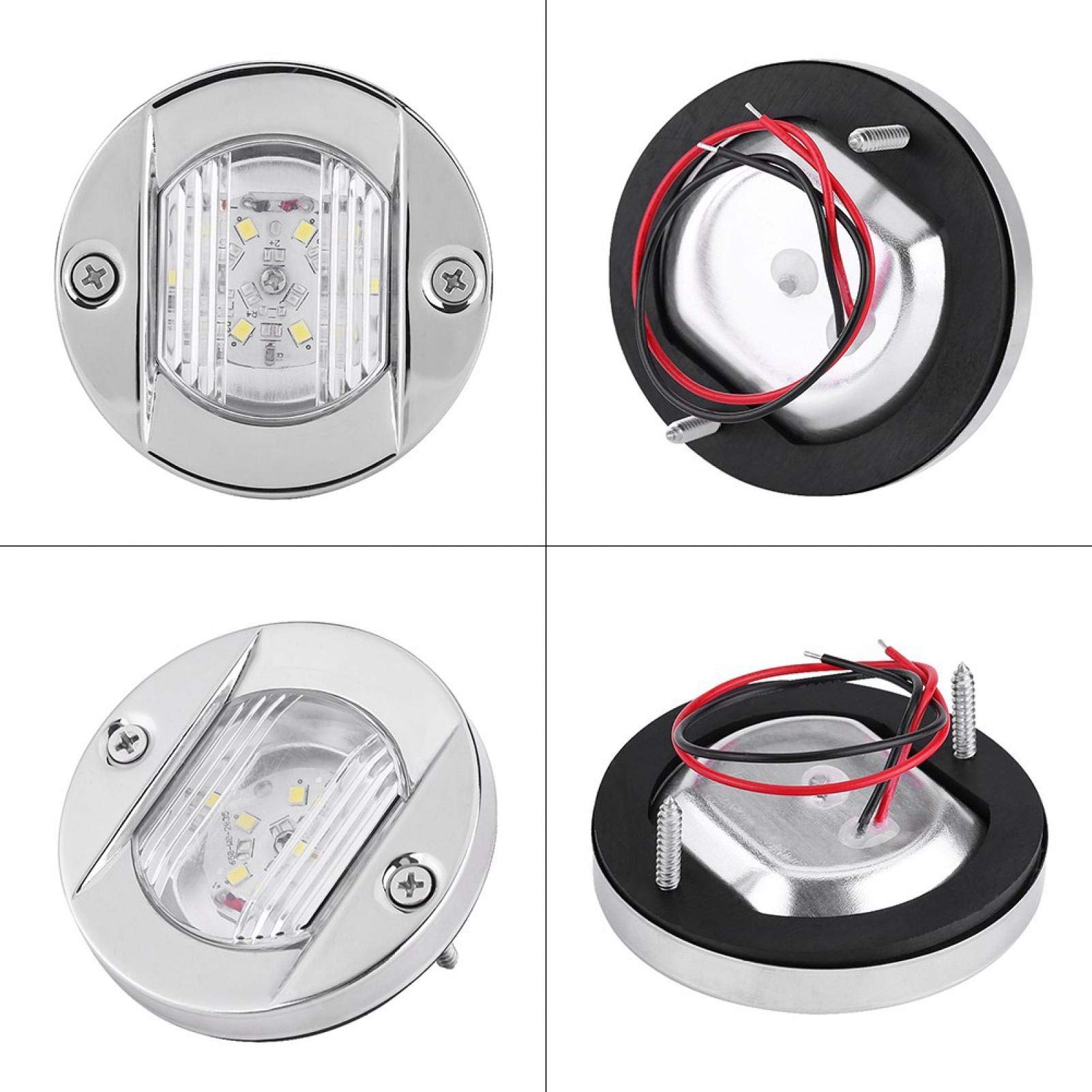 Yctze Luce LED Bianca per pa Barca, Luci di gazione Impermeabili in Acciaio I 2V, Lampadina Ancorag per B a Vela Marine F5v340