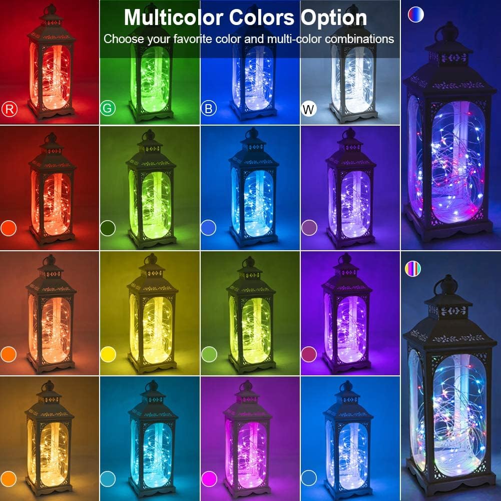 StarryEver 24 Multi Color Changing Fairy Lights USB Powered with Remote Control, 33ft 100 RGB LED Bright Silver Wire Starry String Lights for Christmas Tree, Wedding Party, Bedroom Holiday Décor